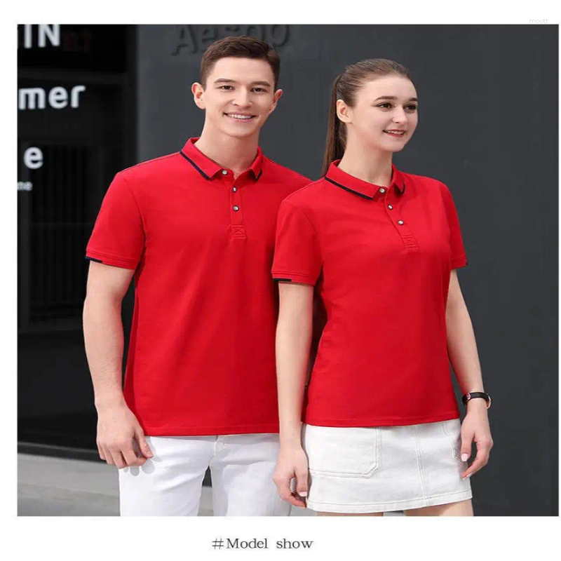 Women's Polos Men's Business Short Sleeve Shirt P6086 Geometric Cotton Collar Collision Quality Cultural Sport Scene