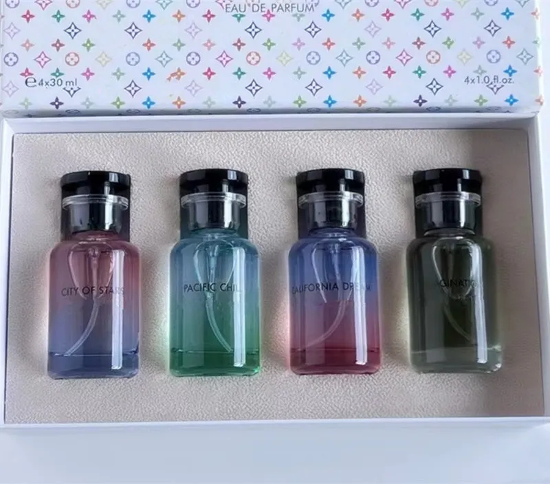 Designer brand 4*30ml Perfume Set Imagination City of Stars California Dream Pacific Chill Long lasting smell France Fragrance Gift Box Kit Chris-image-861804183