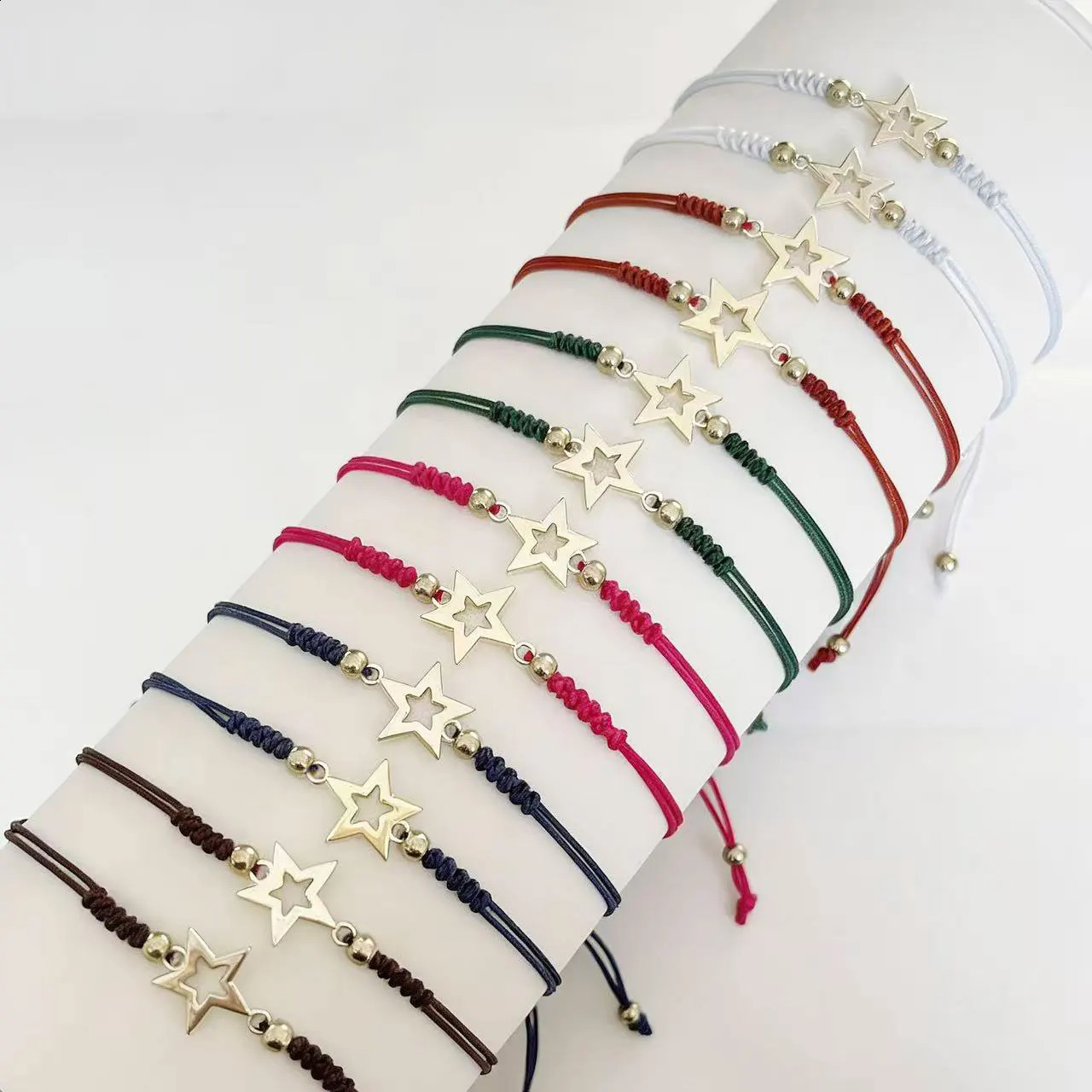A 12-piece set of simple star-woven bracelet a fashionable friendship adjustable bracelet for men and women 260609
