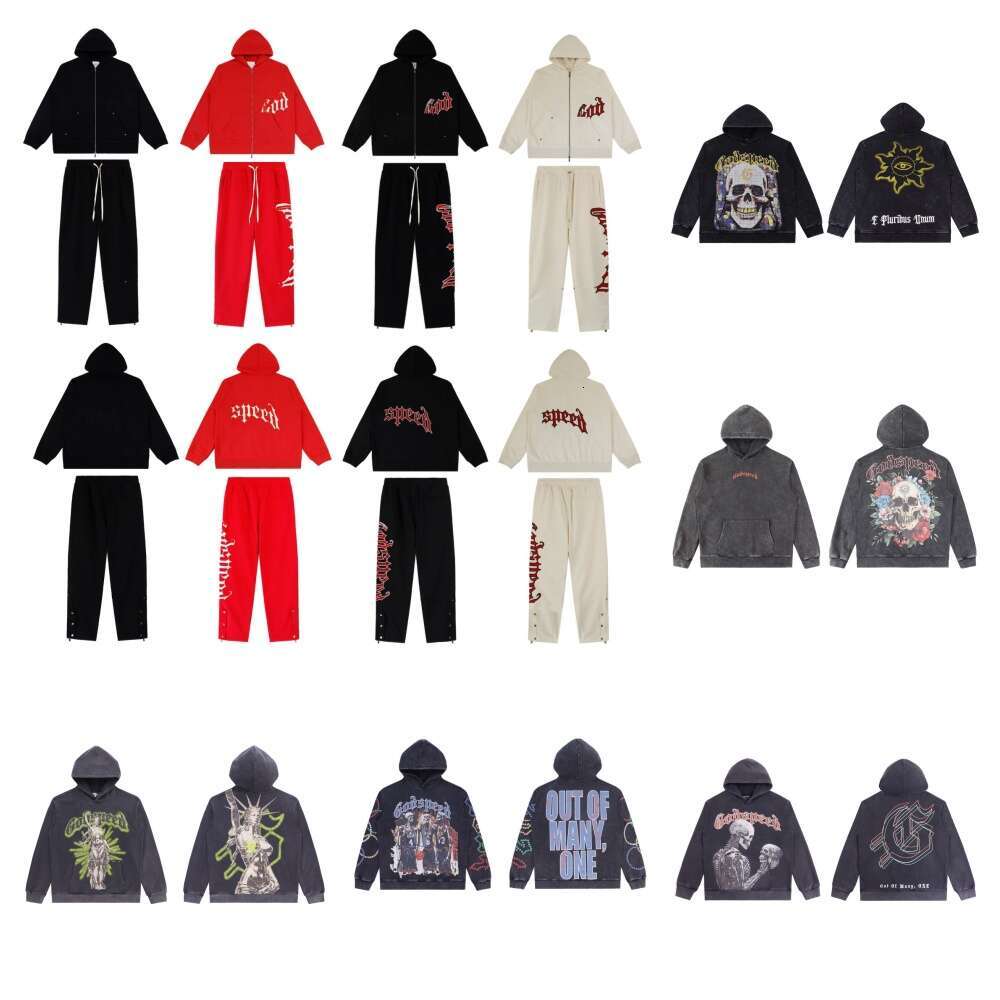 god speed mens hoodies designer women zip up hoodie pull graphic hoodie fashion tracksuit men designer brand sweatshirt washed distressed tech fl-image-984579060