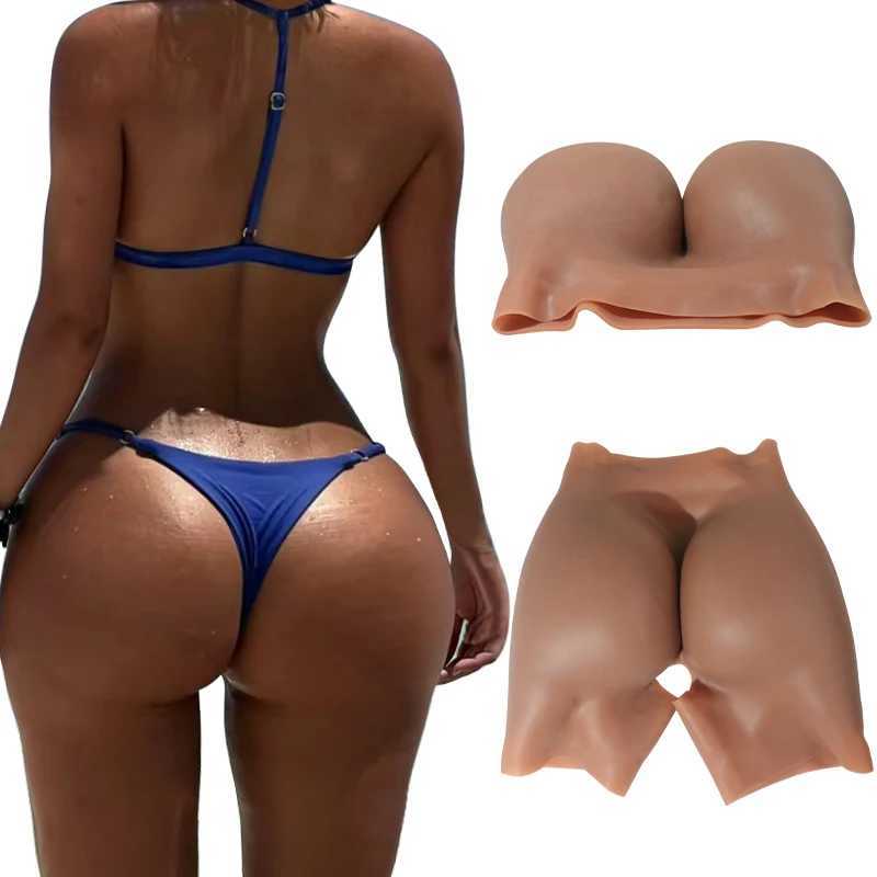 ONEFENG Silicone Butt Hip Enhancement Women Open Crotch Pants Artificial Hip Shaper Padded Cosplay African Woman Plus Size Wear T260610