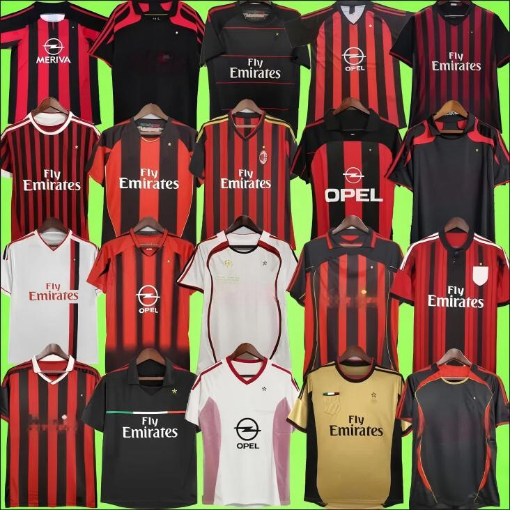 AC Maglia Retro Soccer Jerseys 02 03 04 05 06 07 09 10 11 12 13 14 15 16 17 AC KAKA IBRAHIMOVIC WEAH Football Shirts 2002 2003 2004 2005 2006 200-image-916821053