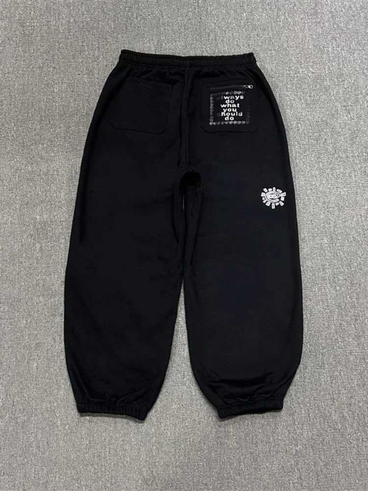 Sweatpants Graphic Fleece HOUZHOU Women Casual Vintage Classic Gray Black Wide Leg Warm Trouser Thick Jogger Hip Hop Winter 2024 X260609