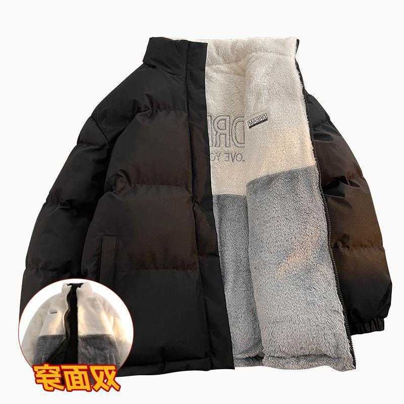 Korean Style New Parker Coat Brand New Winter Lamb Wool Jacket High Quality Trendy Brand Bread Jacket Male Stand Collar Jacket Q260610