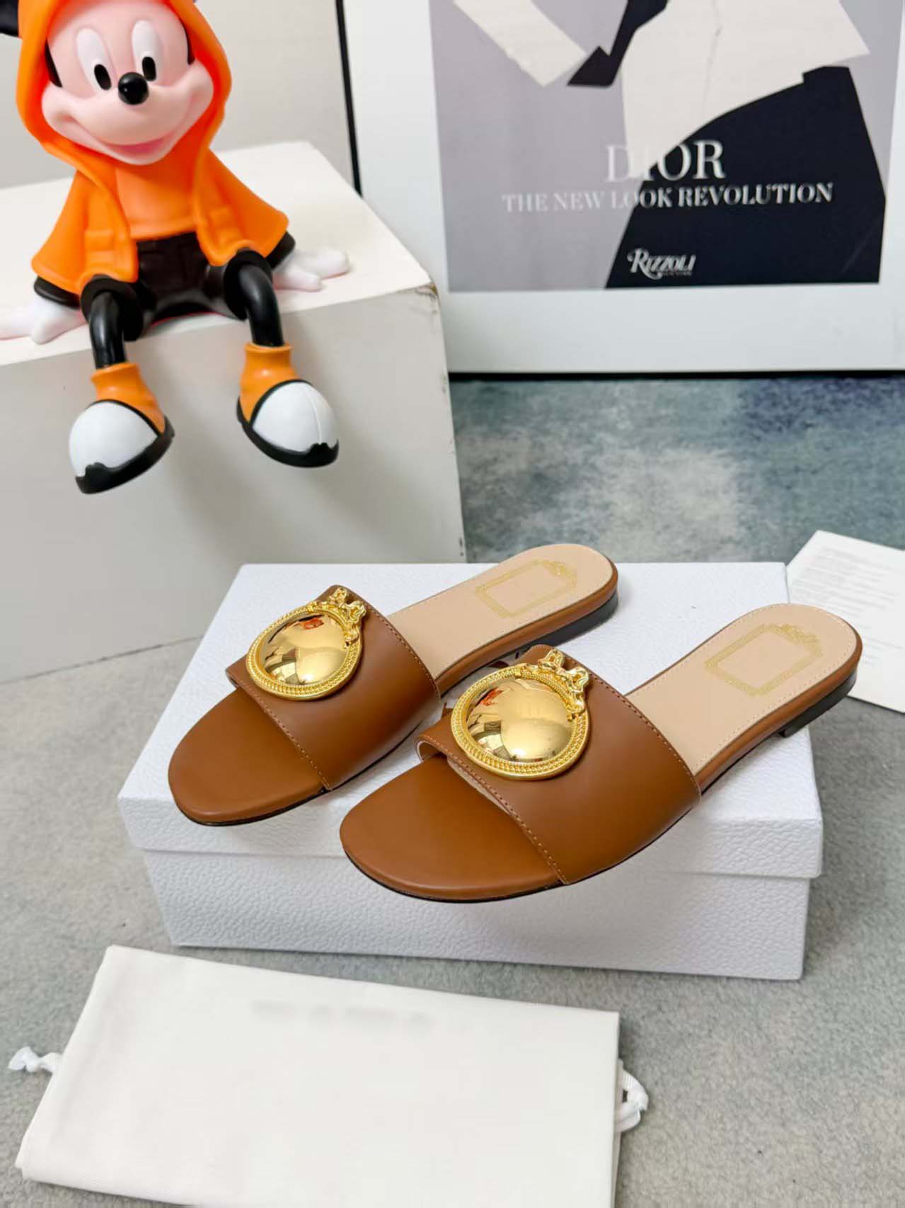 Sandales à talons hauts pour femmes, chaussures décontractées minimalistes, pantoufles noires à tête carrée pour femmes, 100% cuir véritable, ton