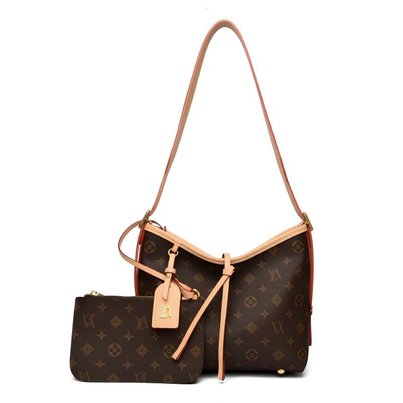 Luxury OULAIMEIZI 2026 Hot Fashion Retro Designer Casual Tote Bag Versatile Trendy Large Capacity Brown Yellow Bags for Women