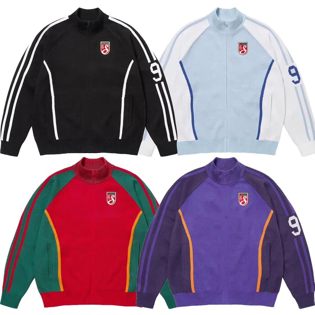 Men's Tracksuit drill Sports Knited jackets shorts sets SPM Sweaters Coats Soccer Running Sweatshirt high street SPM Knitwear sports suits Spor