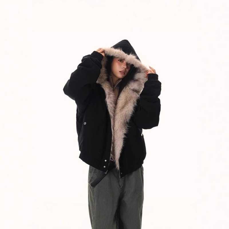 Y2k Fce Lined Jacket New American Style Winter Couple Jacket Retro Hip Hop Streetwear Men Women Thick Cotton Padded Jacket Q260610