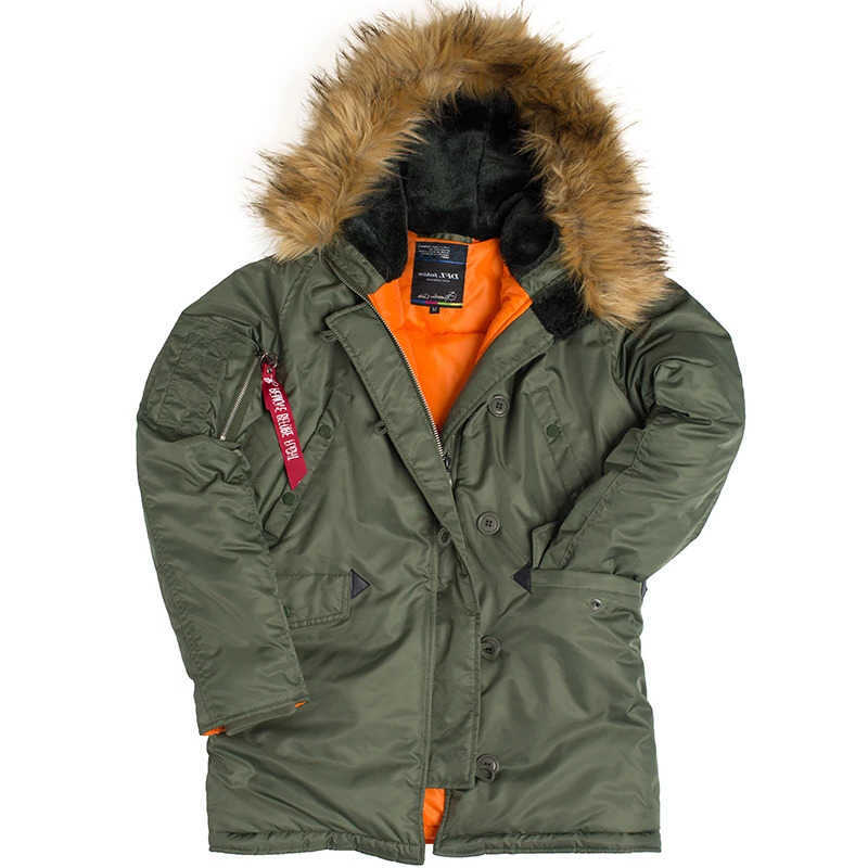 Army Korean Thick Parka Winter Fur Hood Warm Tactical Bomber N3B Puffer Men Long Windproof Parkas Coat Military Male Clothes Q260610