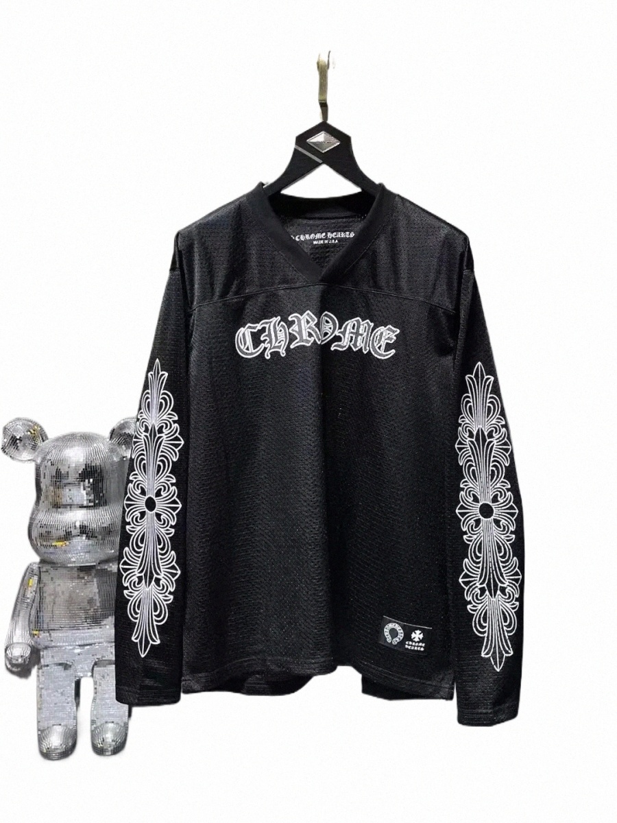 ch designer men t shirts for women luxury Chrome jersey mattyboy limited edition flower arm ice hockey long slee b60 02QS#