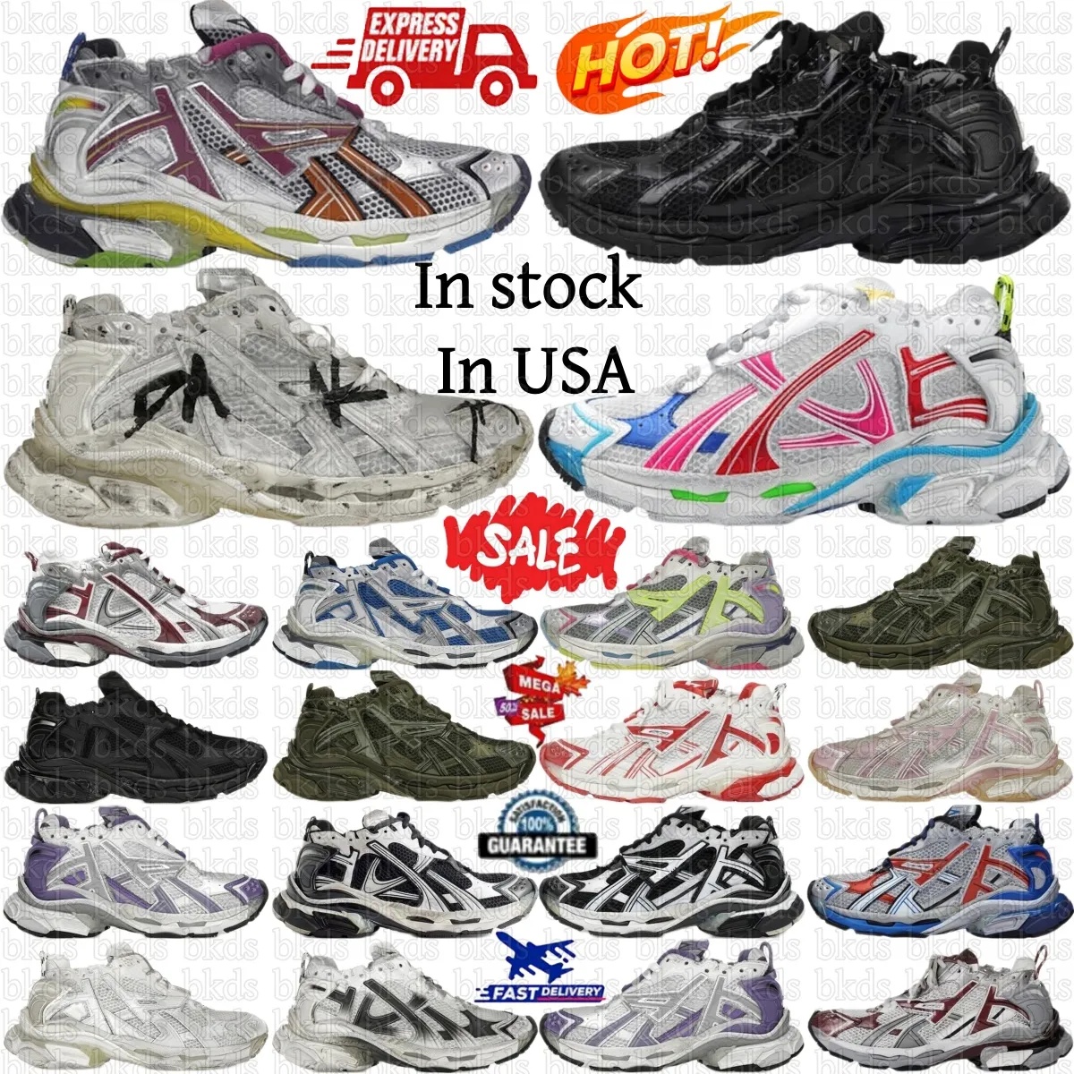 Designers Paris Sneakers Runners 7.0 Shoes Transmit Multicolor Runner Graffiti Black Red Grey white casual Women Men Trainers Deconstruction Trai-image-894431465
