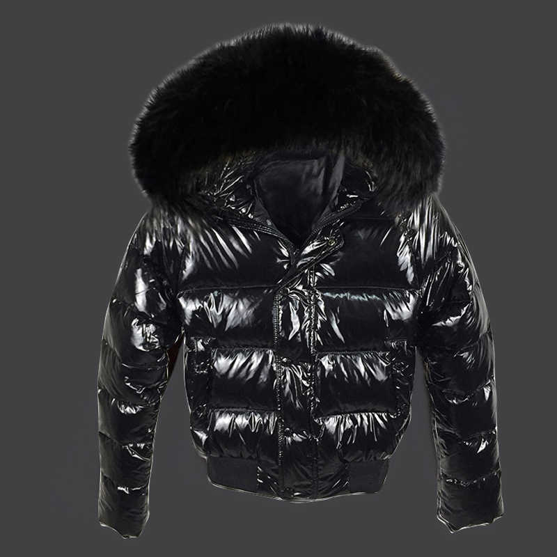 Fake Fur Coat Waterproof Autumn Winter Hooded Parkas Glossy Female Outerwear Fashion European Black Short Coats Womens Jacket Q260610