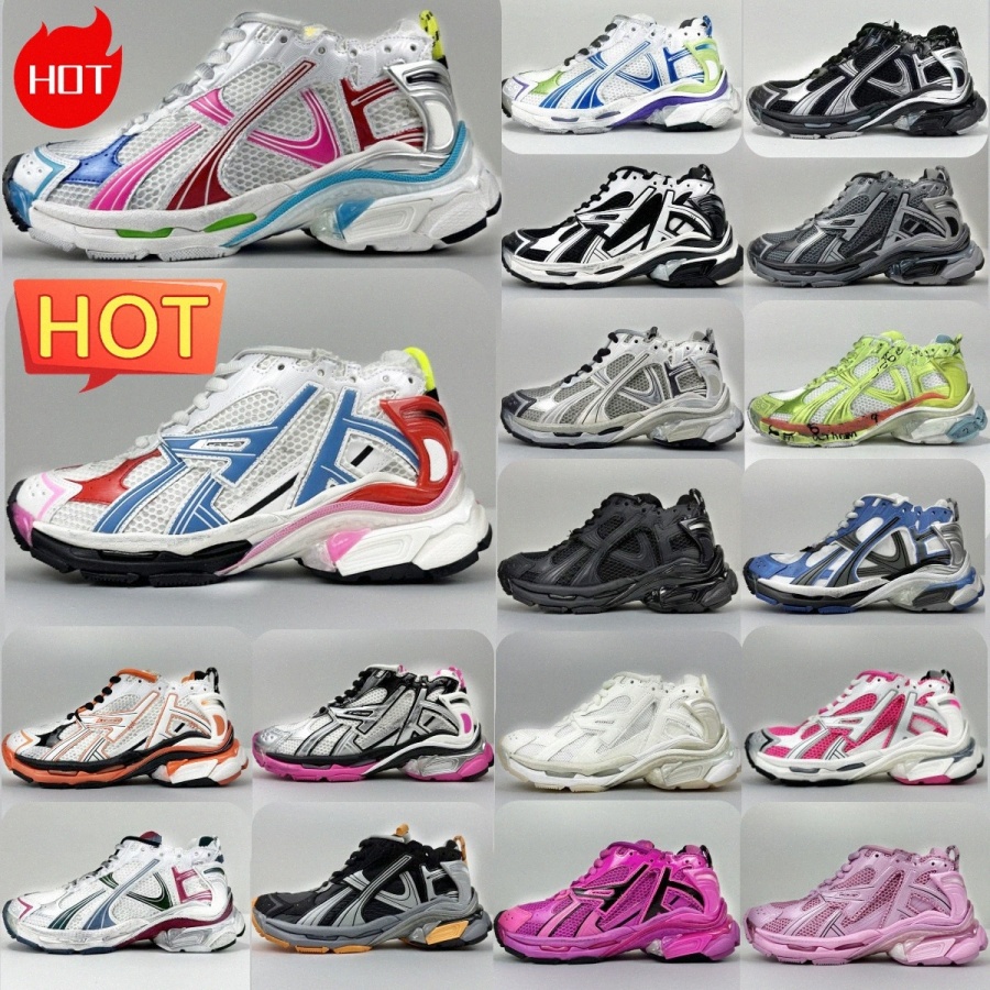 Designer 7.0 Runners Trainers 7.5 Womens Mens Shoes Track All Black White Pink blue rose Multicolor Colorful Luxury Platform Woman men YYCu#