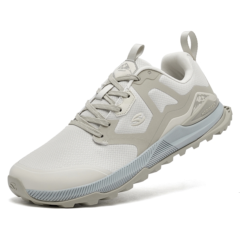 HOBIBEAR Unisex Hiking Shoes Women Men Trail Running Outdoor Sneakers Artificial Leather Non Slip Lace-Up Walking Shoes 260609