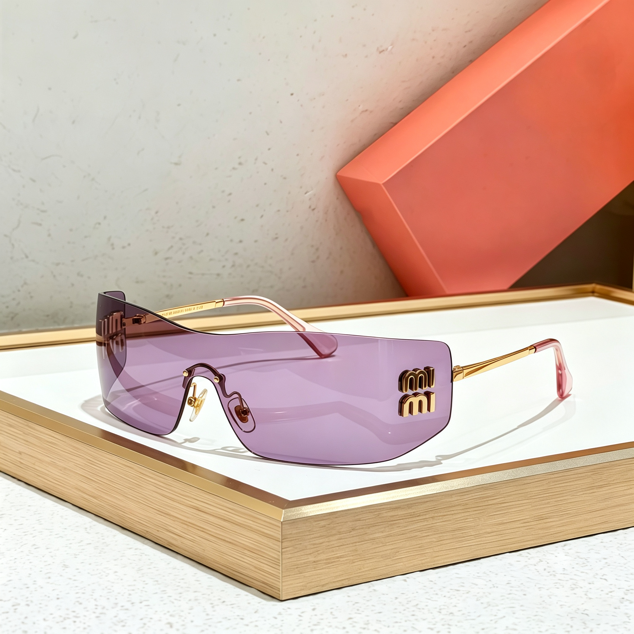 2026 Lunettes de soleil de designer Femmes Homme Luxe Classique Élégant Extérieur Casual Mimi UV400 pour Lettre en métal sans cadre Design Boîte