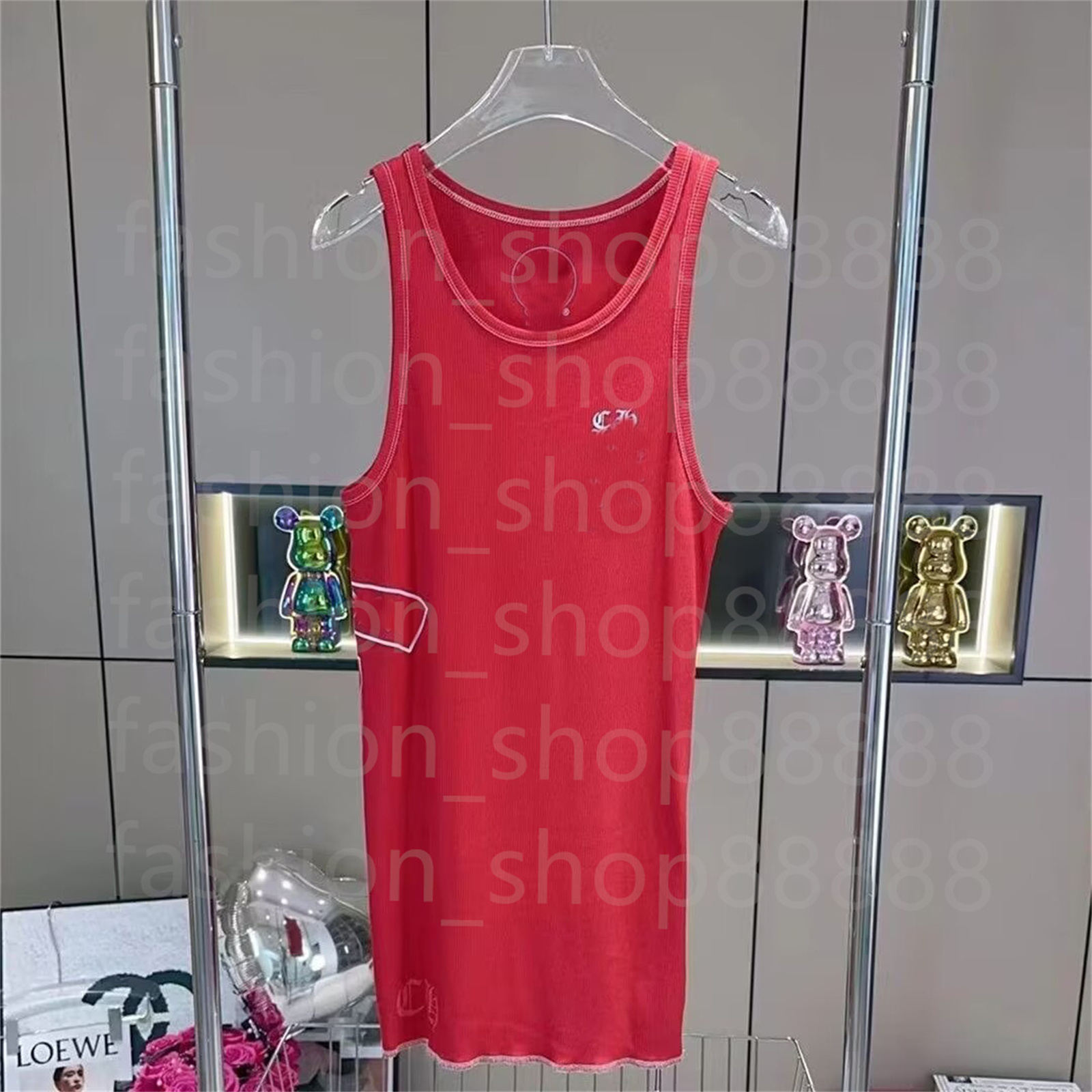 Luxury Designer Chrome Dress Tshirt Camicia attillata per donna Canotta Top Quality Marche Felpe con cappuccio Camicia in puro cotone cromato Gilet