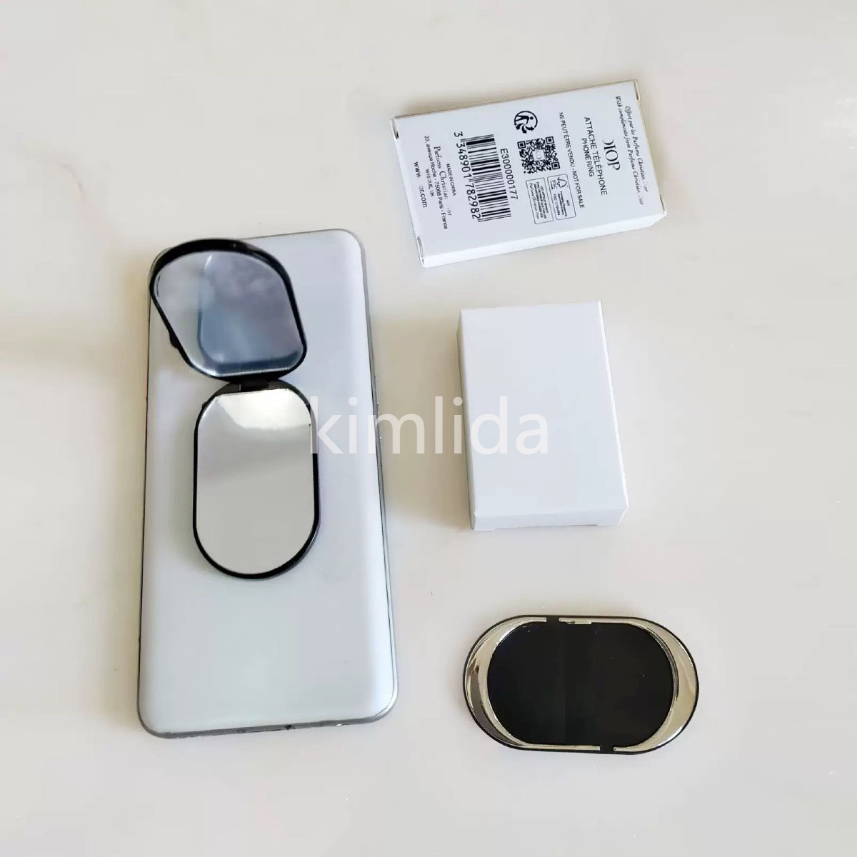 Designer phone holder and foldable double-sided portable high-definition makeup mirror with gift box