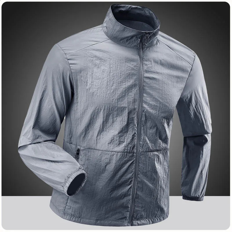 Plus Size 7XL 8XL Summer Hiking Jackets Men Fishing Cycling Hooded Gym Running Coat Outdoor Sun-Protective Thin Jacket Clothing 260609BJ