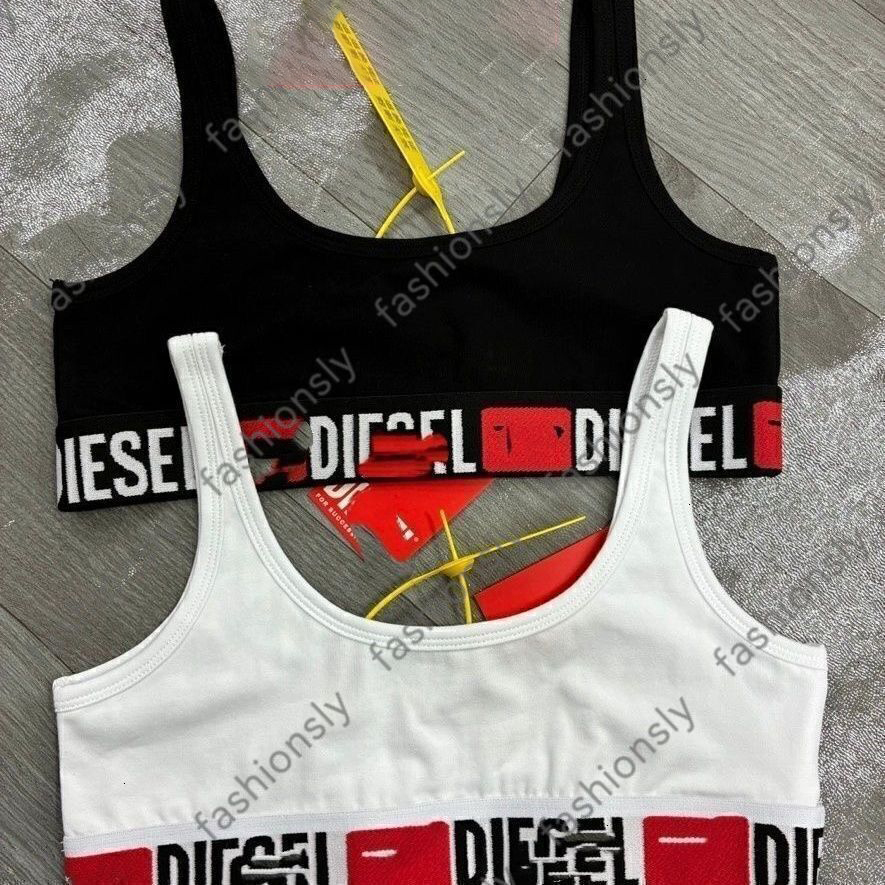 Designer Dieasel Disealys T Shirt Version American Style Hot Girl Sexy Letter Print Outerwear Tube Top Vest Bra TShirt Black Fashion 2026