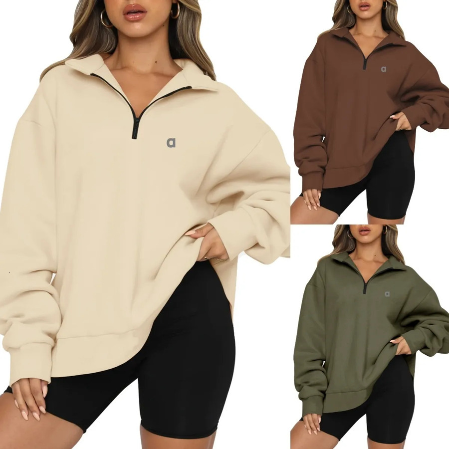 A457 Womens Casual Autumn/Winter LOGO Jacket Tops Long-Sleeve Sweatshirt Hoodie Collection Trendy Ladies Pullovers X147