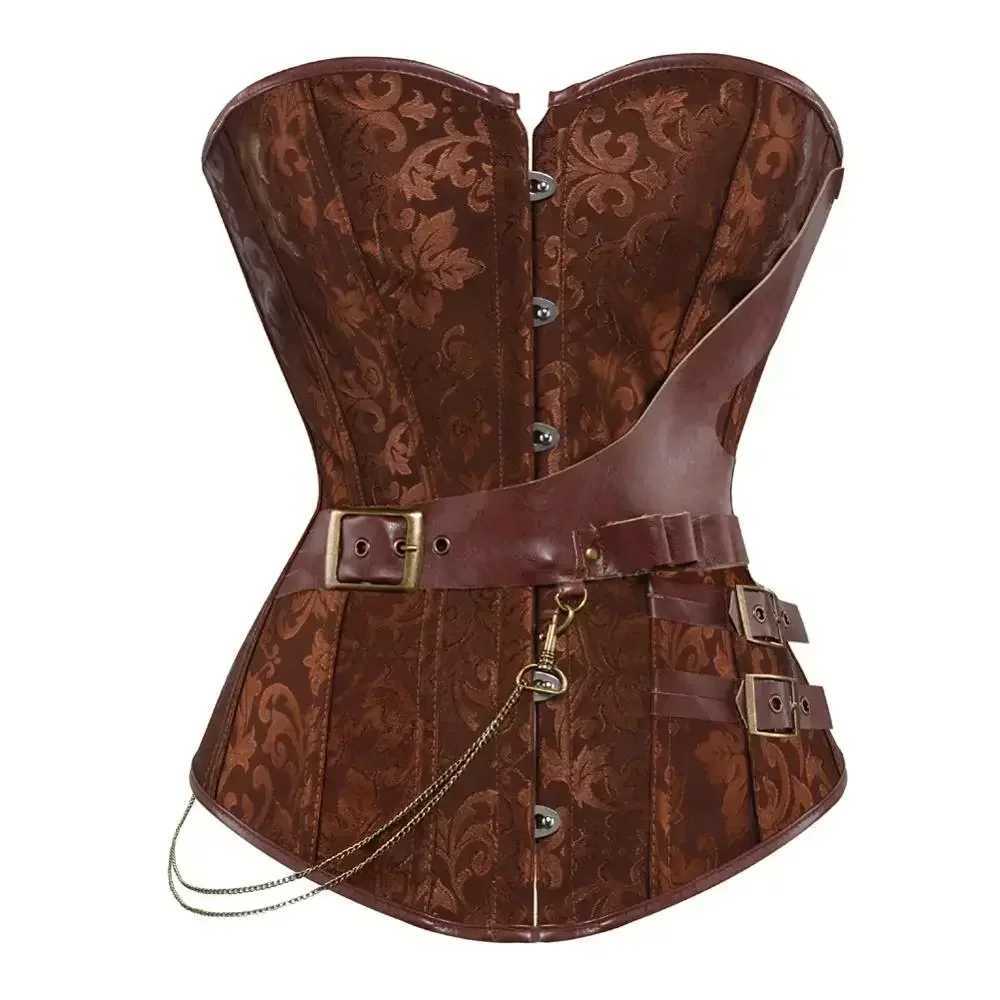 Pirate Corsets for Women Leather Bustier Steampunk Corset Buckle Korsett Carnival Party Clubwear Halloween Costumes Plus Size T260610