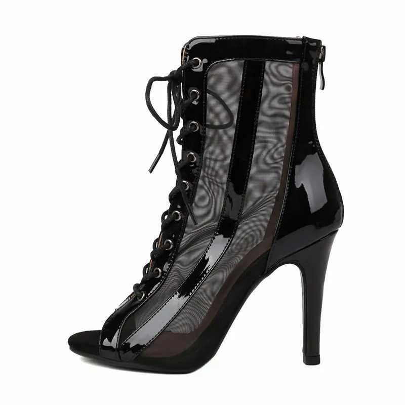Sgesvier Tin eels ig Peep Women Toe Boots Stileos Jazz Dance Womens soes For Latin Dancing Street Sexy Stileos 260609 M260805