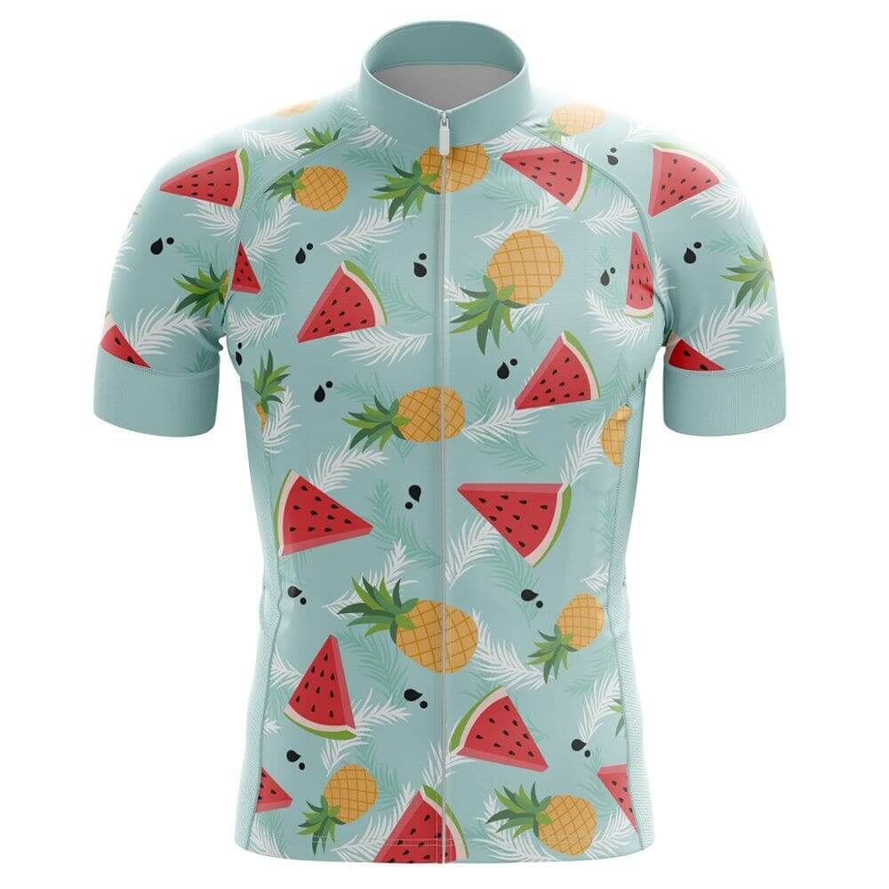 Mens Watermelon Summer Fruits Cycling Jersey Breathable Cycling Jerseys Short sleeve Summer Quick Dry Cloth MTB Ropa Ciclismo