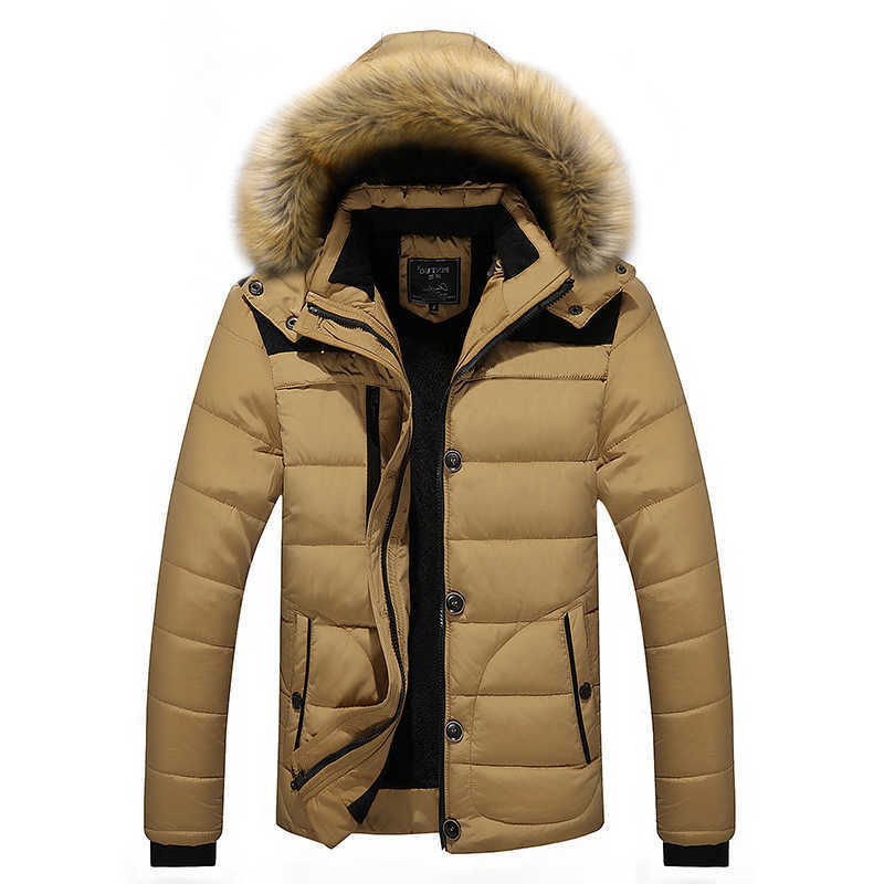 Mens Thick Warm Windproof Cotton Jacket Winter New Korean Version Cotton Jacket Mens Warm Jacket Plus Size Mens Clothing Q260610