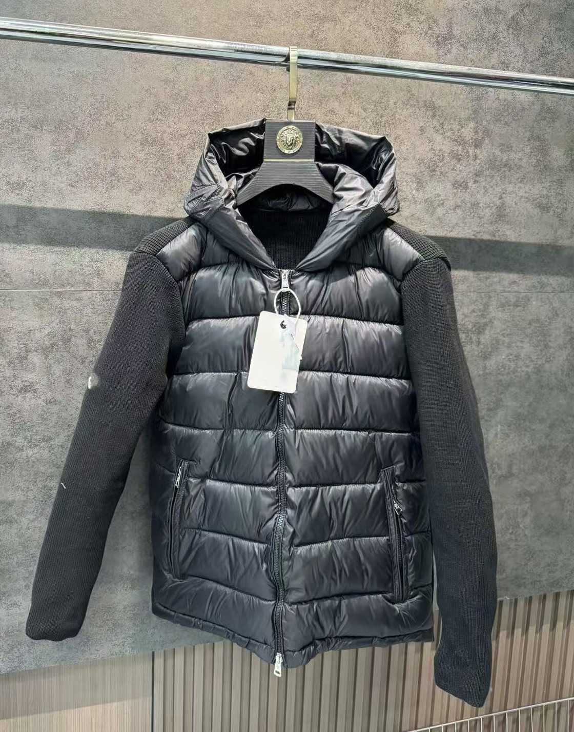 mens puffer jacket winter designer women down parkas stand collar knitted splicing sweater lightweight down jacket Fluffy Coat Sweater AA Q260610