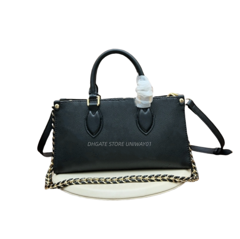 Luxury Designer woman shoulder bag handbag Totes wallet with flowes letters women ladies purse black embossed patterns wholesale discount