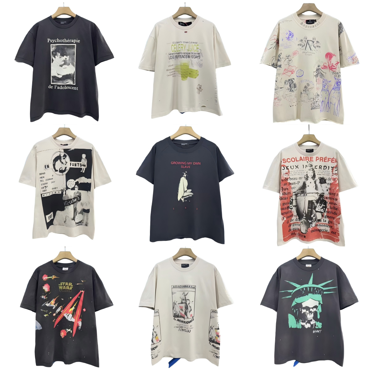 T shirt Mens women designer Unisex High Vintage Washed Casual Cotton Short Sleeve T Shirt Fashionable Retro Loose Fit quality Clothing t shirt