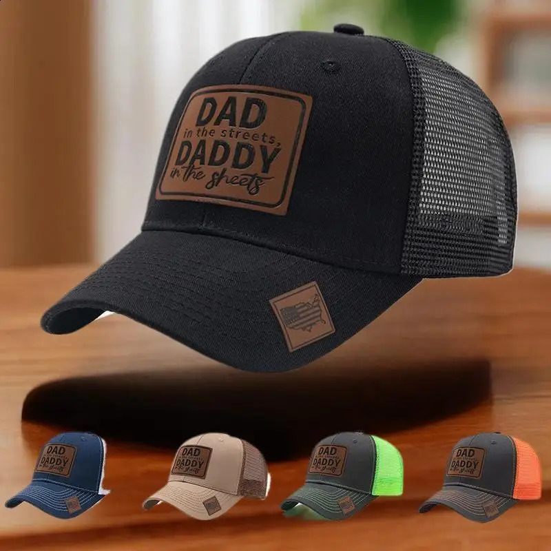 Summer6Summer Mesh Baseball Cap Women Men DAD Letter Patch Hat Casual Breathable Unisex Street Hip Hop Trucker Caps 260604