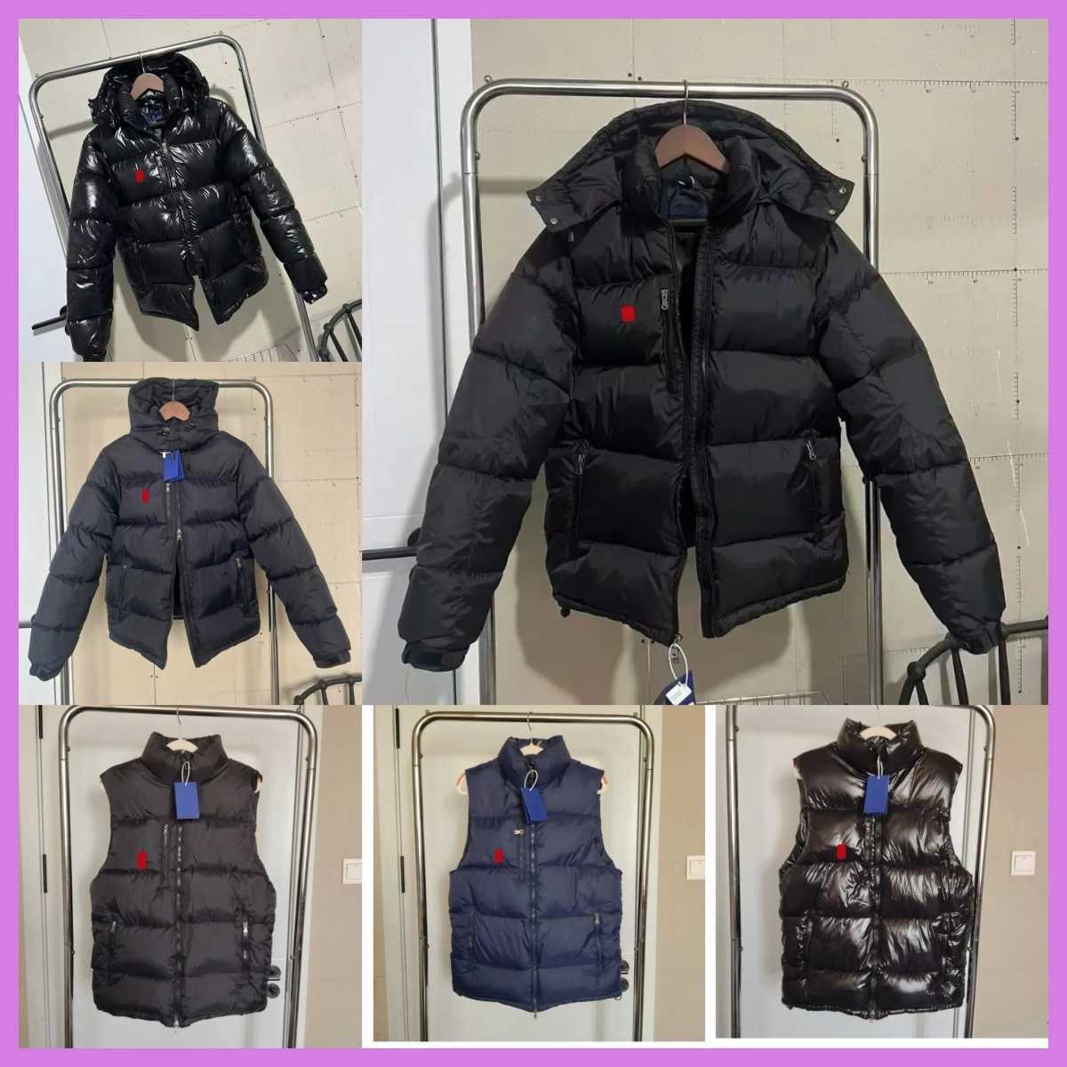Designer mens Winter Puffer polo Jackets Parkas Snowsports thickened warmth vest For hooded Winter Accessorize Snow Jackets and Outerwear coat S 2XL