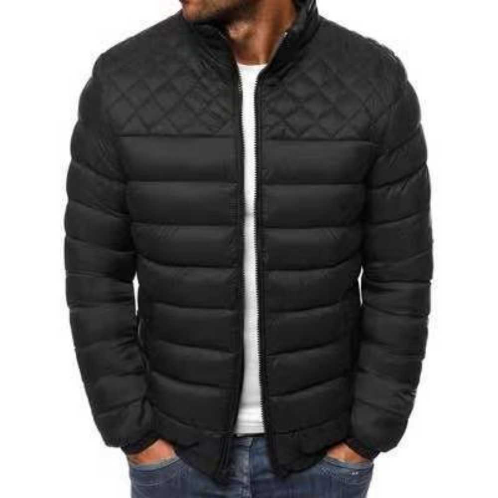2025 autumn and winter mens standing collar zipper top warm and comfortable mens top comfortable down jacket Q260610