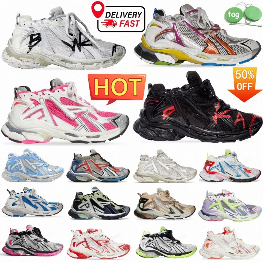 Track Runners Shoes 7.0 7 Designer brand Womens Mens Pink All Black White Purple Pink Multicolor Colorful Luxury Woman Sneakers Trainer9Zht#-image-970095628