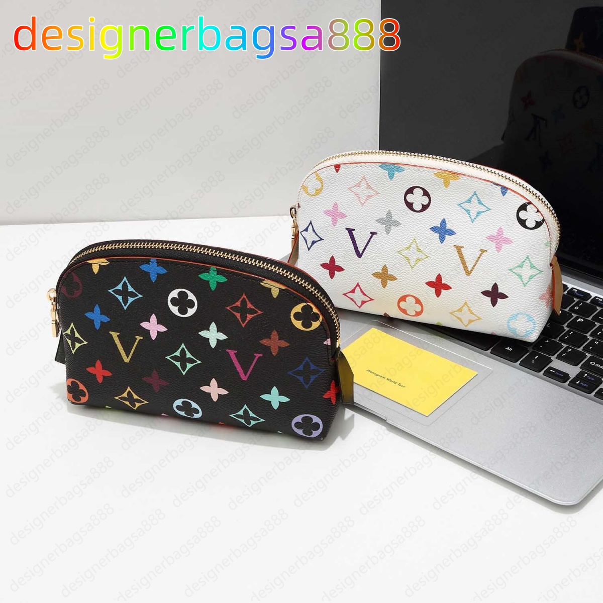 Takashi Murakami toiletry bag Makeup Bags Denim bag Designers Bag women Cosmetic Pouch Lipstick pouch Mini Bag Toiletry Cases Luxury Clutch Travel d