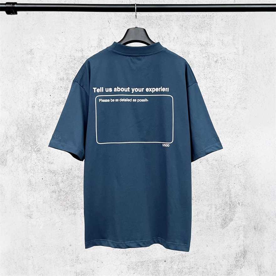 Paris B brand high-end version 2026 new model star embroidered on left and right cuffs washed and distressed loose-fitting short-sleeve T-shirtXXP1