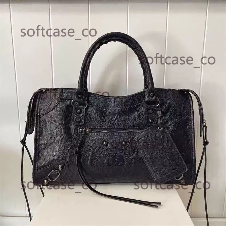 10A designer Motorcycle Bag Women's handbags totes Fashion Design Rivet Large Capacity Tote Bag High-end Genuine Leather Tote Bag Top Layer Cow