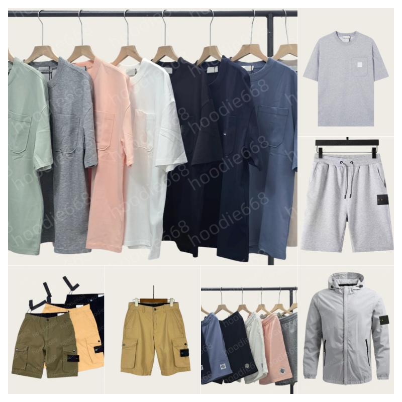 Stone T shirt men designer shirts high quality chest print tops tees shorts sweatshirt hoodies pants sleeve cotton breathable tops badge tracksui-image-1110073645