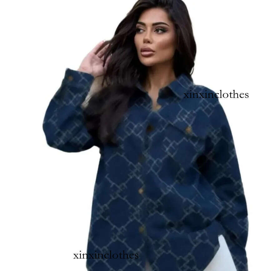 Designer Denim Woman Jackets Winter Oversize Jean Jacket Long Sleeve Turn Down Collar Female Outerwear Fall Loose Korean Fashion Coats