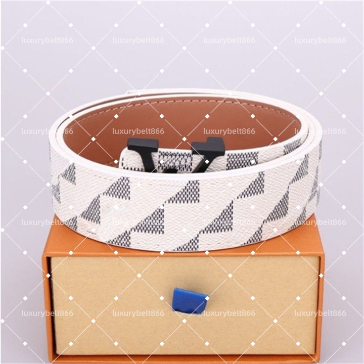 Original Box Men Belt Designer Belts For Womens Mens Casual Letter Smooth Buckle Luxury Belt With 20 colors Classic Belts