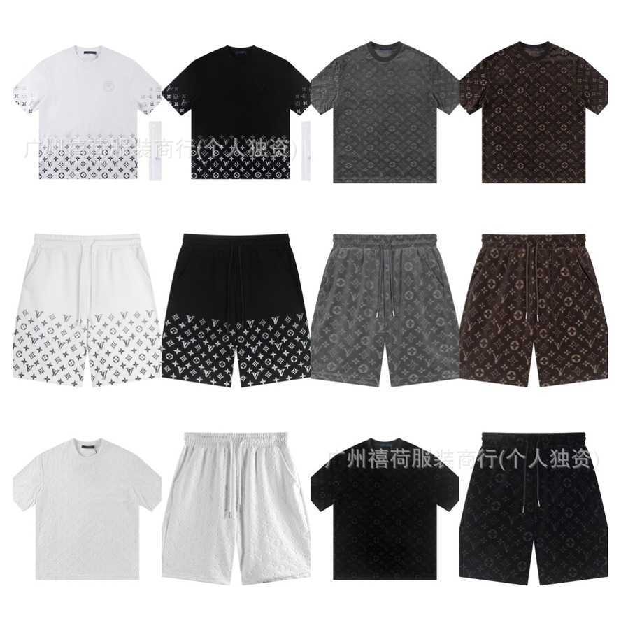 High-end version Lujia summer short-sleeve shorts set American casual sports trendy outfit{category}