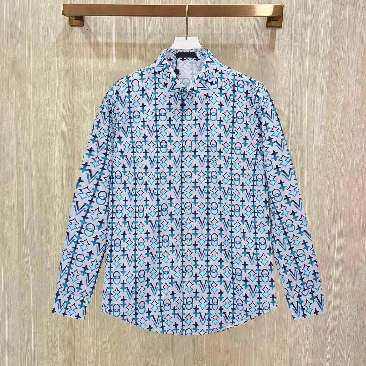 button up shirt designer, high-quality letter printed long sleeved shirt, men dress shirt, casual street shirts, summer fashion collar single row sh