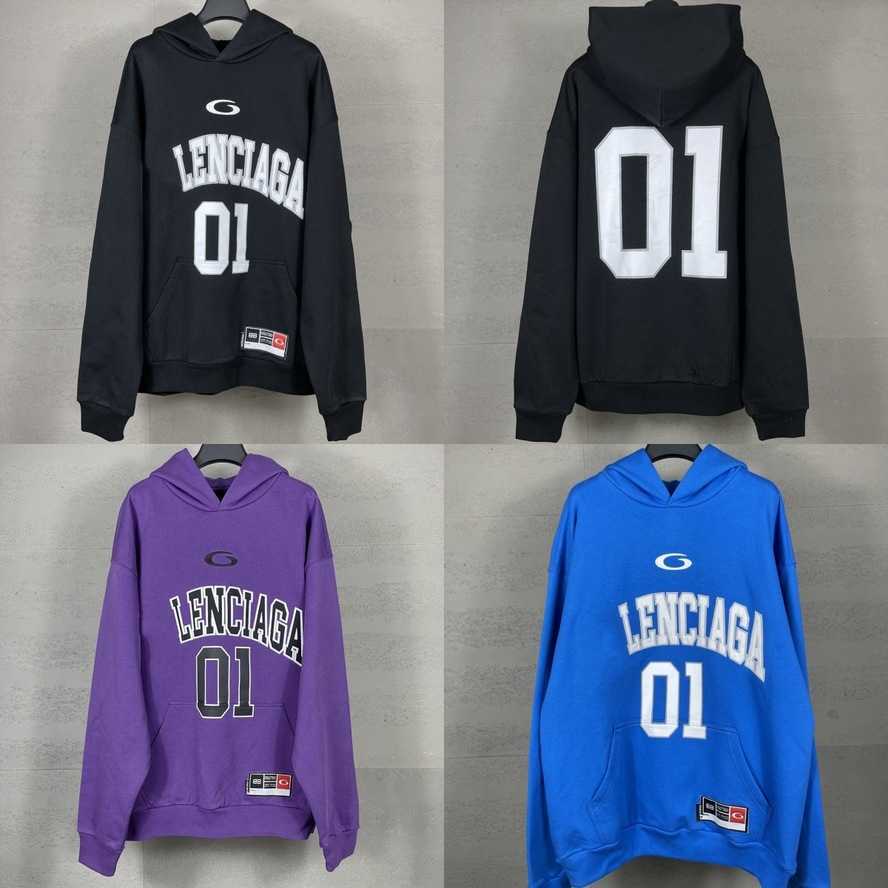 Version B New Collaboration Paris Basketball 01 Jersey Embroidered Printed Loose Hooded Long Sleeve Sweatshirt{category}