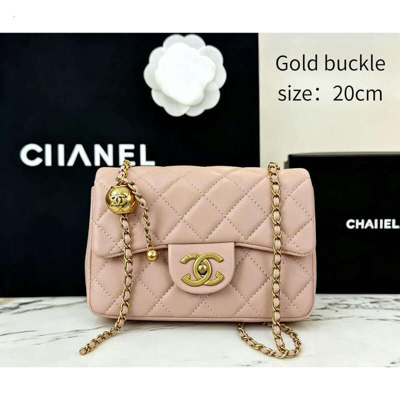 Luxury Designer Mini CC Vanity Box Bag Women Square Makeup Purse Gold Ball Chain Crossbody Bag 5T