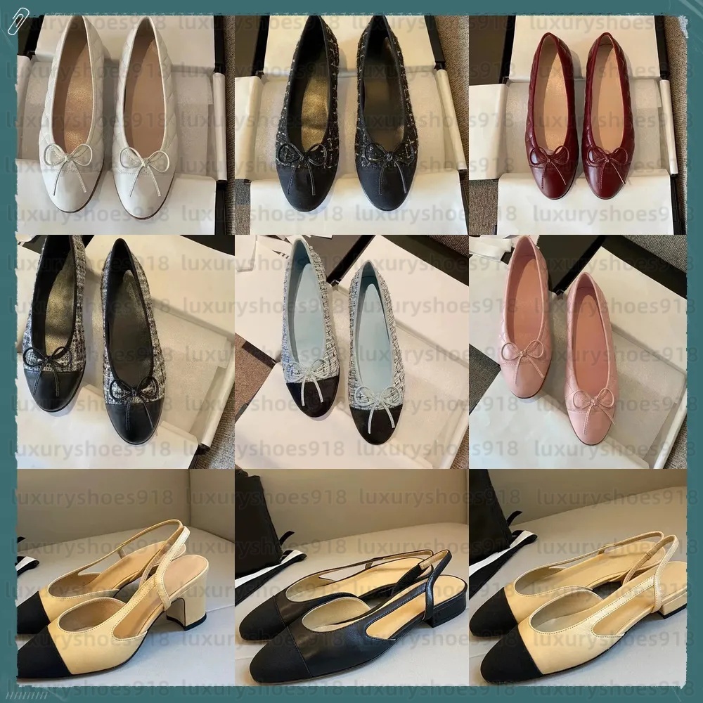 Top designer shoes Paris Brand ballerina Ballet Flats Women Quilted Genuine Leather Slip on Ballerina Luxury Round Toe Ladies Dress Shoes
