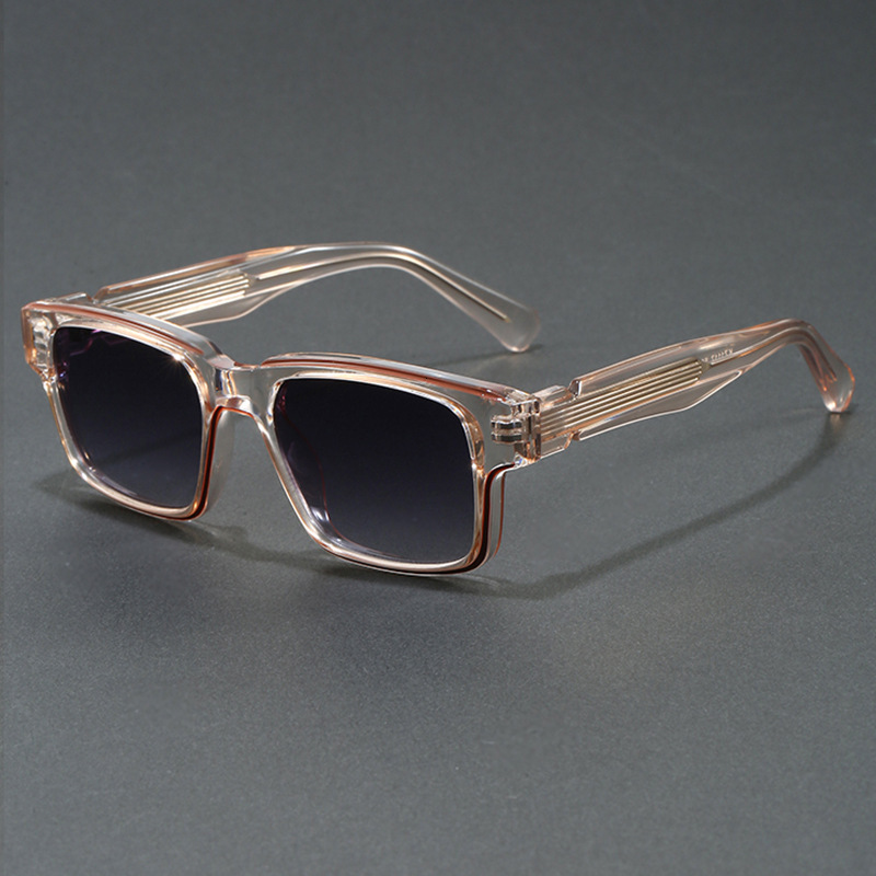 Sunglasses Luxury Brand Designer Japanese Design Eyebrow eyewear shades Line Glasses Men's Square Street Style Thick Frame Niche Trend Retro Su