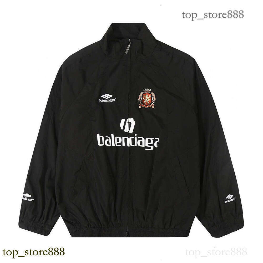 Designer Paris B Jackets Pants Autumn Winter New Football Series No. 10 Jacket Coat Unisex Windbreaker Jogger Suovershirt Loose Sportswear Zipper Ru