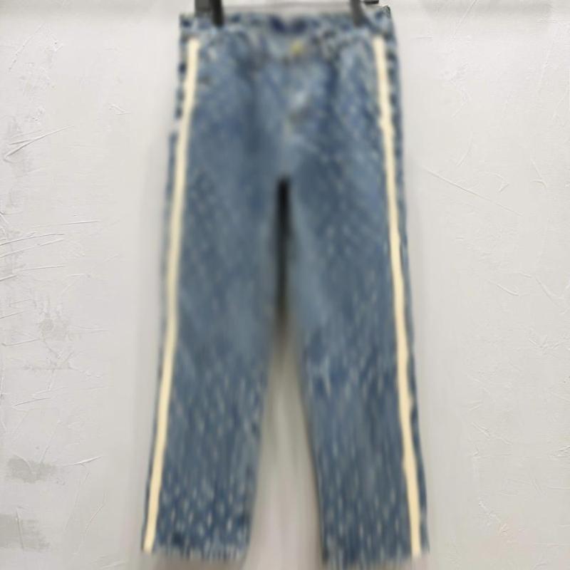 LVSMen's Jeans Designer Denim For Mens Baggy Full Printed High quality Cotton Fashionable Trendy High Street Hip hop Pants tee