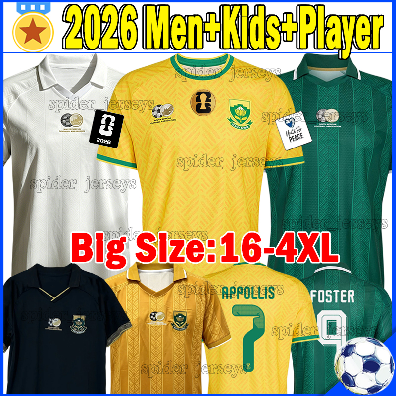 South Africa 4XL World Cup 2026 Soccer Jerseys national football team APPOLLIS MOKOENA FOSTER RAYNERS ADAMS MAKGOPA Men Uniforms 26 27 Football S-image-922248235